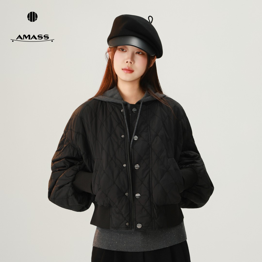 AMASS/阿玛施秋冬新款韩系ins风休闲宽松百搭棒球棉服外套5400844