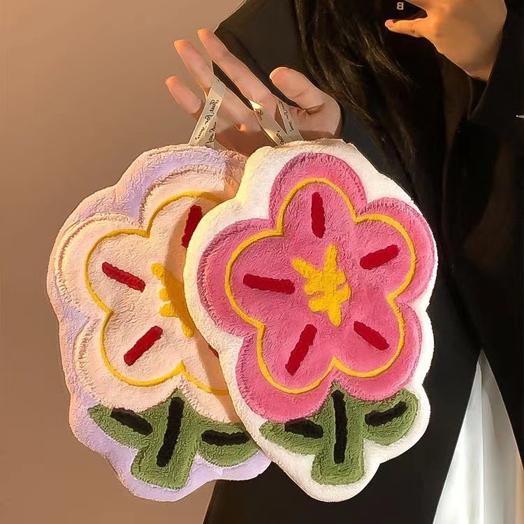 【拍一发二】有钱花厨房卫生间小毛巾珊瑚绒超吸水挂式擦手巾