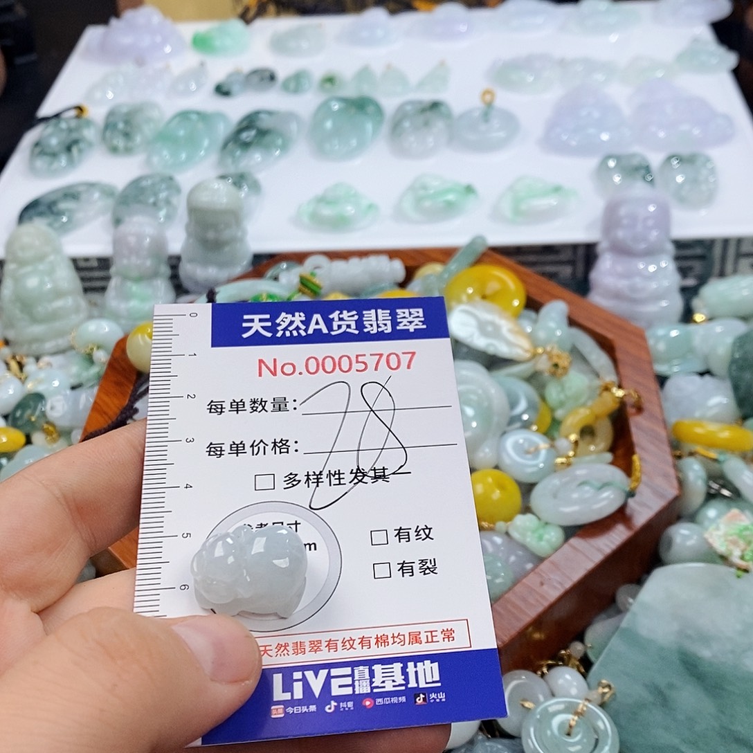 翡翠未镶嵌颈饰5707