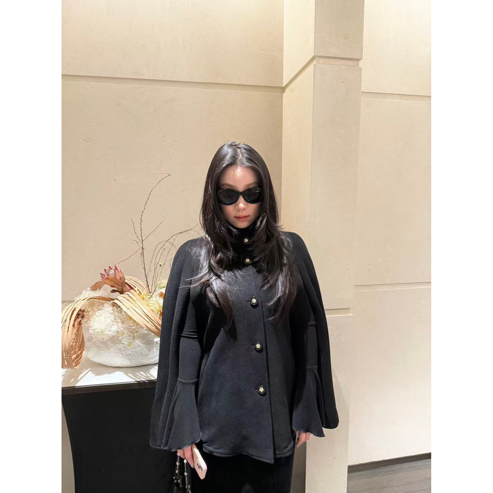 财阀 法式气质显瘦时尚百搭休闲斗篷XX025