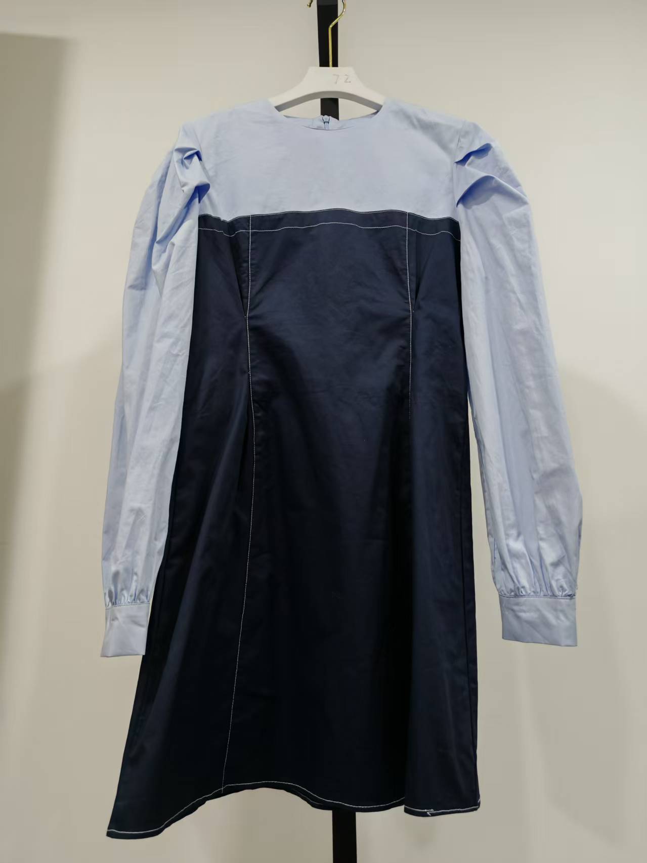 386 圆领拼色连衣裙 默认微瑕 无运费险 接受不了勿拍