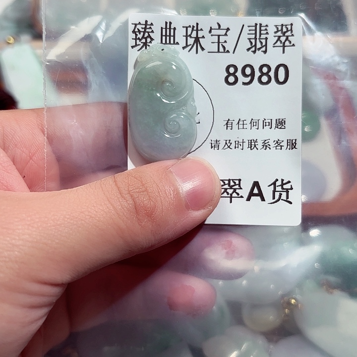 翡翠颈饰未镶嵌8980。