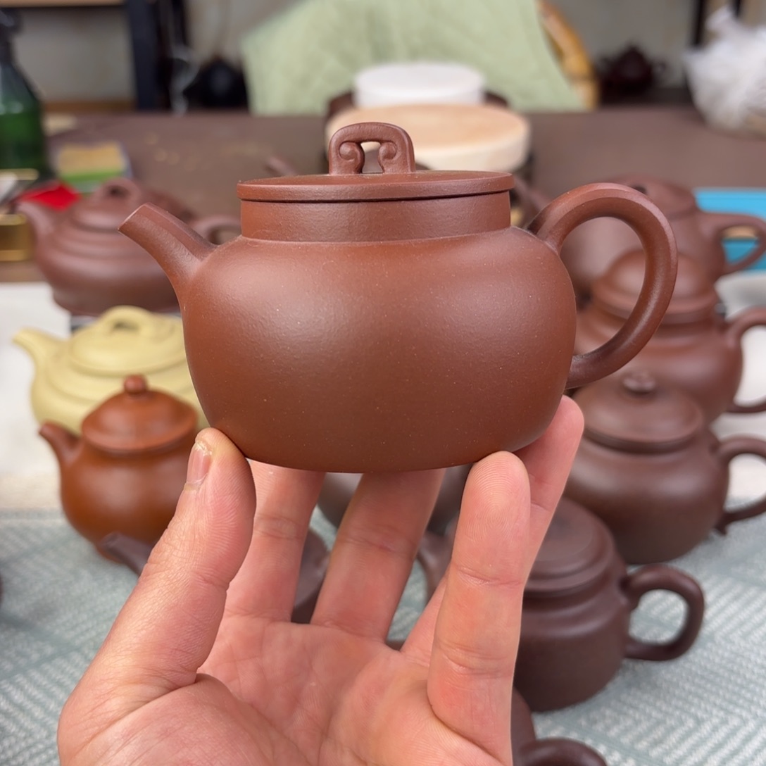 紫砂茶壶珠玑 紫泥 180cc
