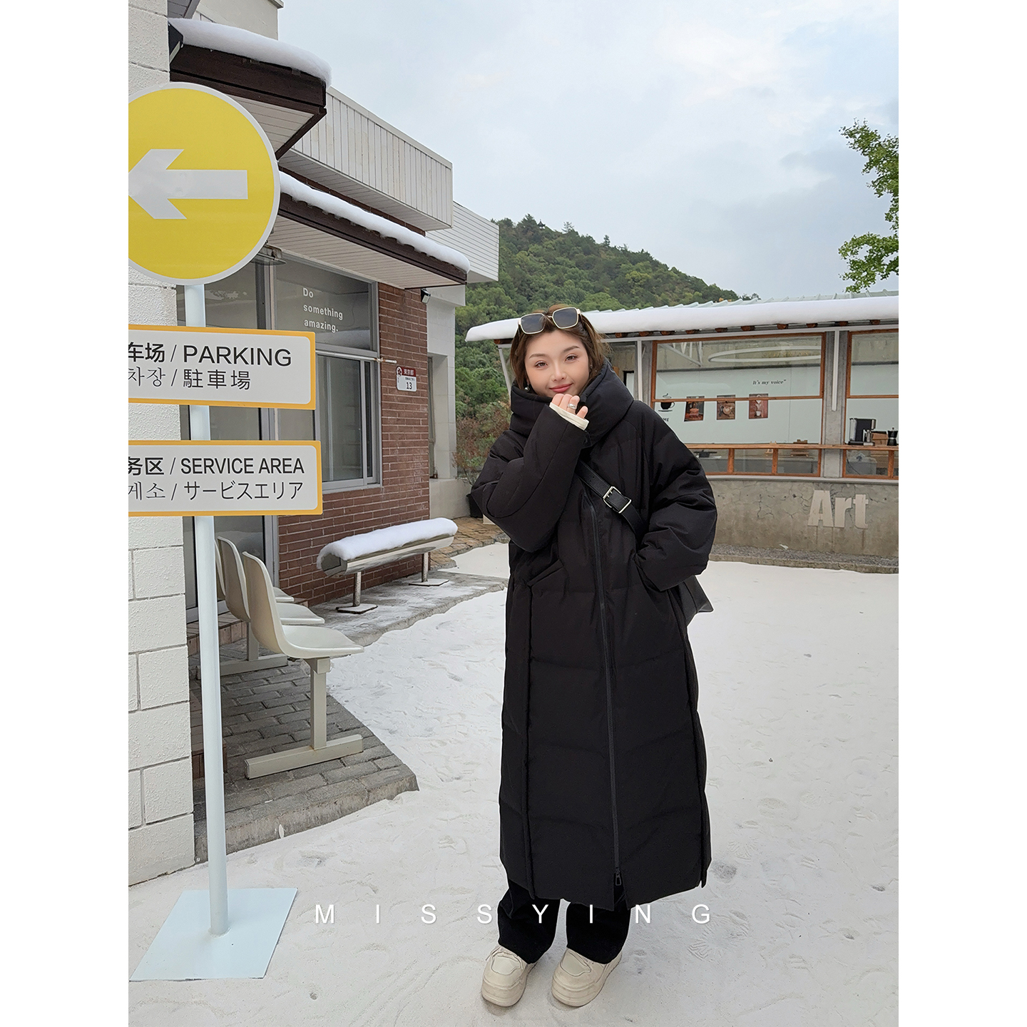 应小姐【纽约时报】微胖大码显瘦冬季90绒子白鸭绒长款羽绒服轻装滑