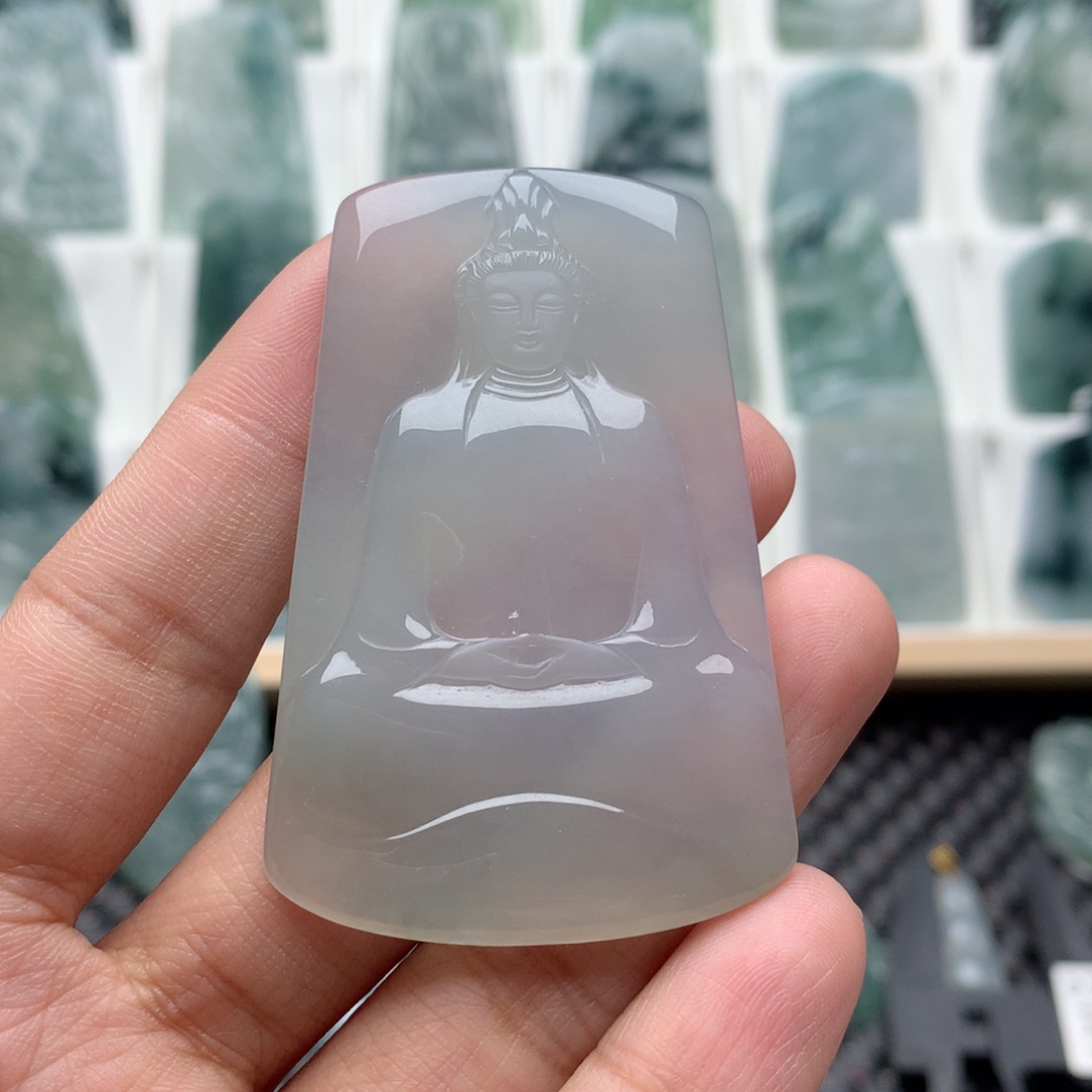 翡翠未镶嵌颈饰A****t观音