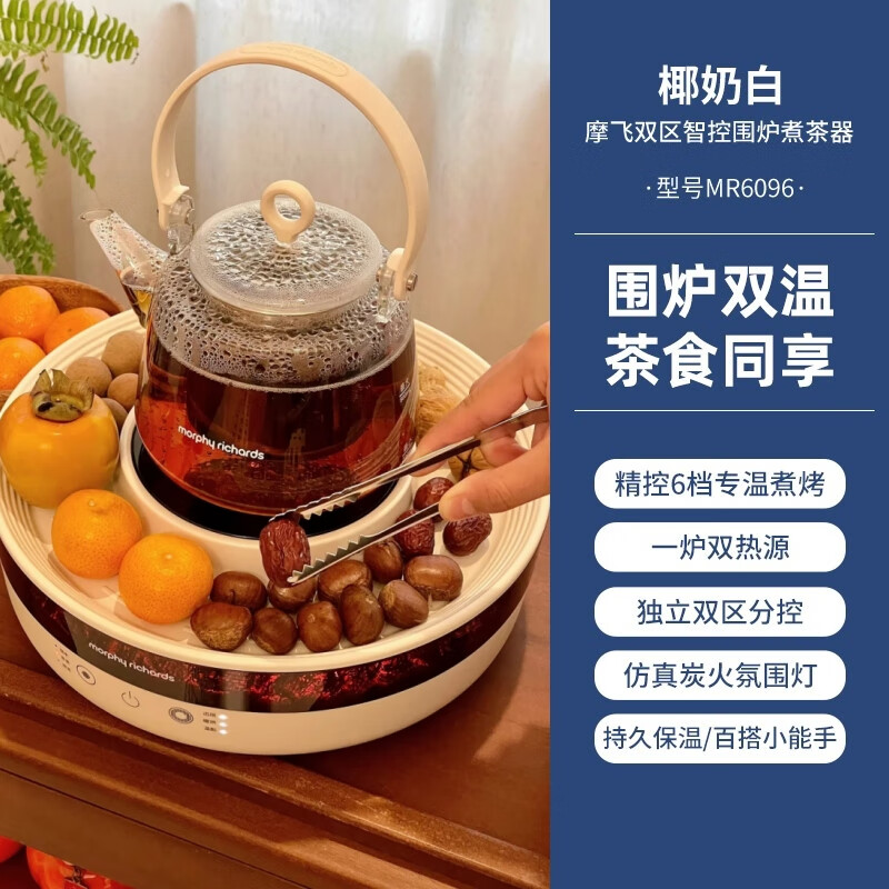 摩飞围炉煮茶器家用多功能电茶炉全玻璃蒸汽养生壶MR6096
