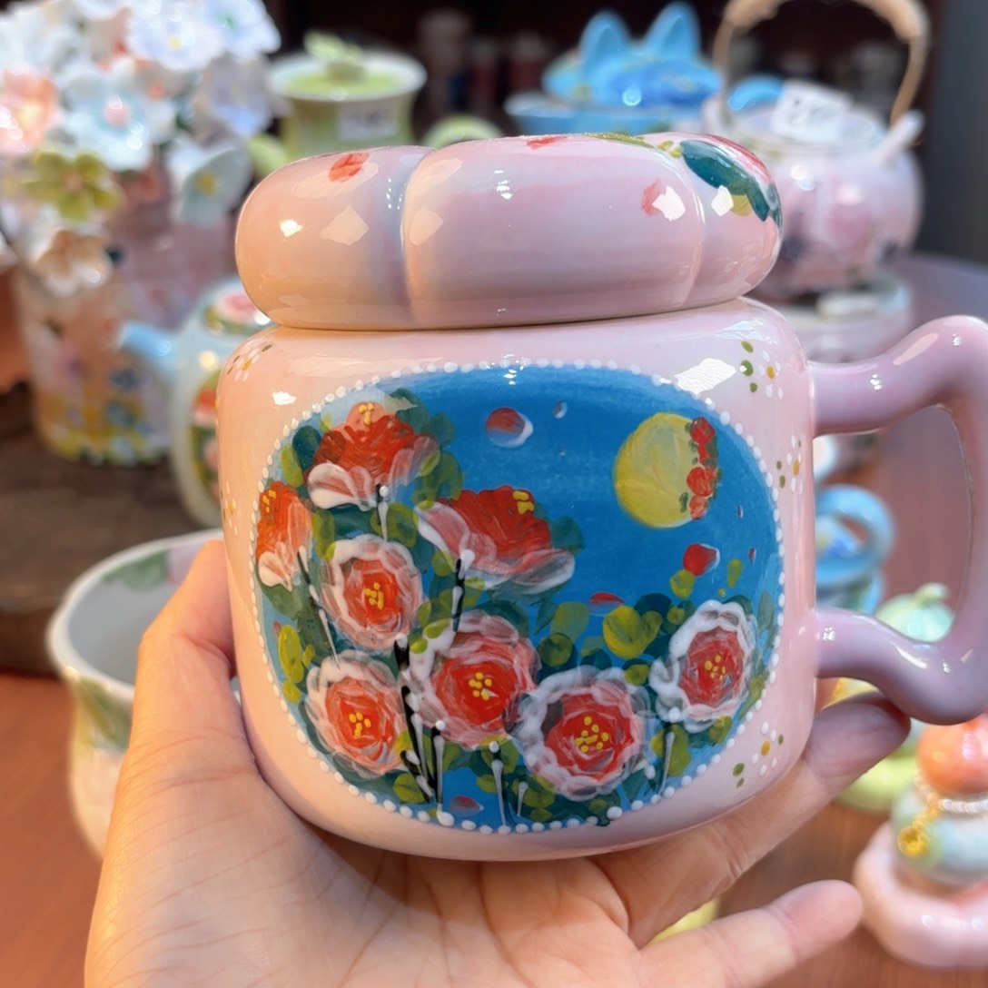 景德镇手绘高温釉下彩陶瓷茶具