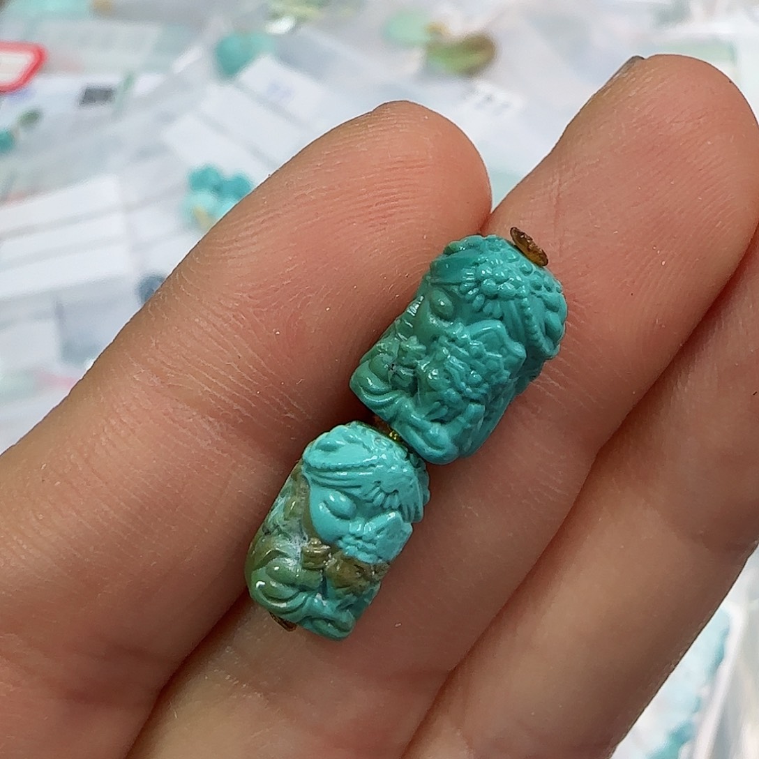 绿松石珠宝半成品未镶嵌