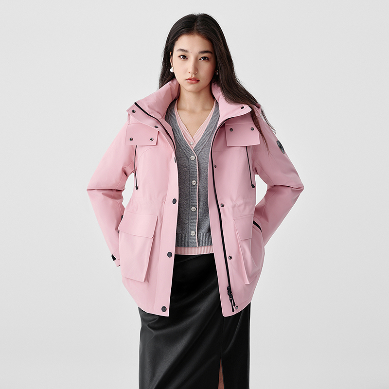珂莱蒂尔2025冬新薄款90鸭绒派克服羽绒服休闲外套女