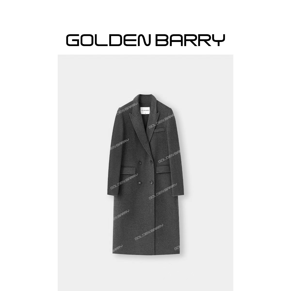 GOLDENBARRY|142104“自在从绒”戗驳领羊绒双面呢外套