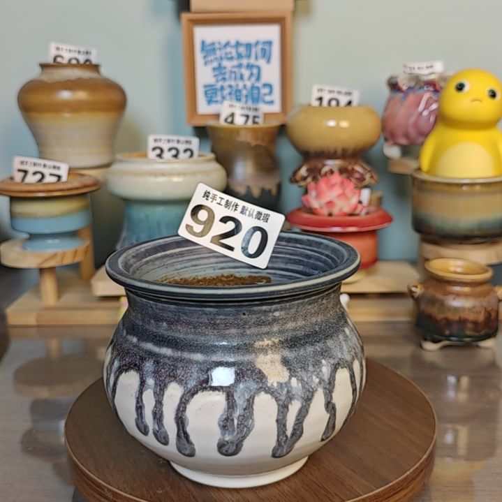 景德镇手工陶瓷盆 口11