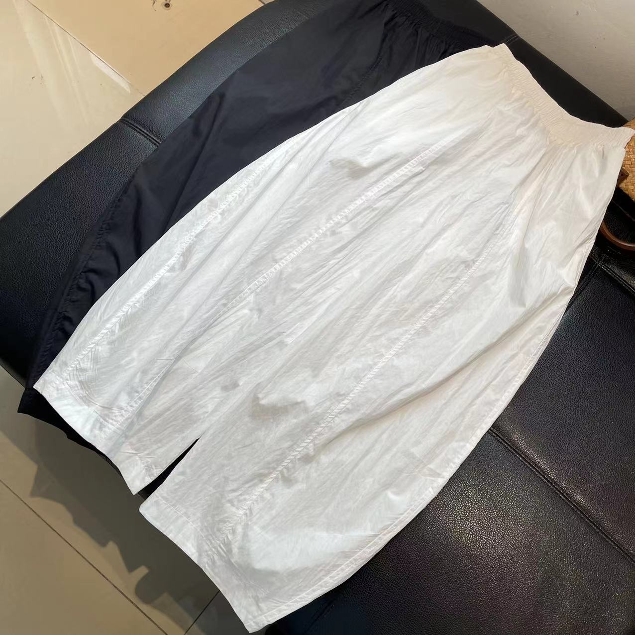 CS429夏装新款宽松松紧腰薄款弯刀裤休闲裤女士