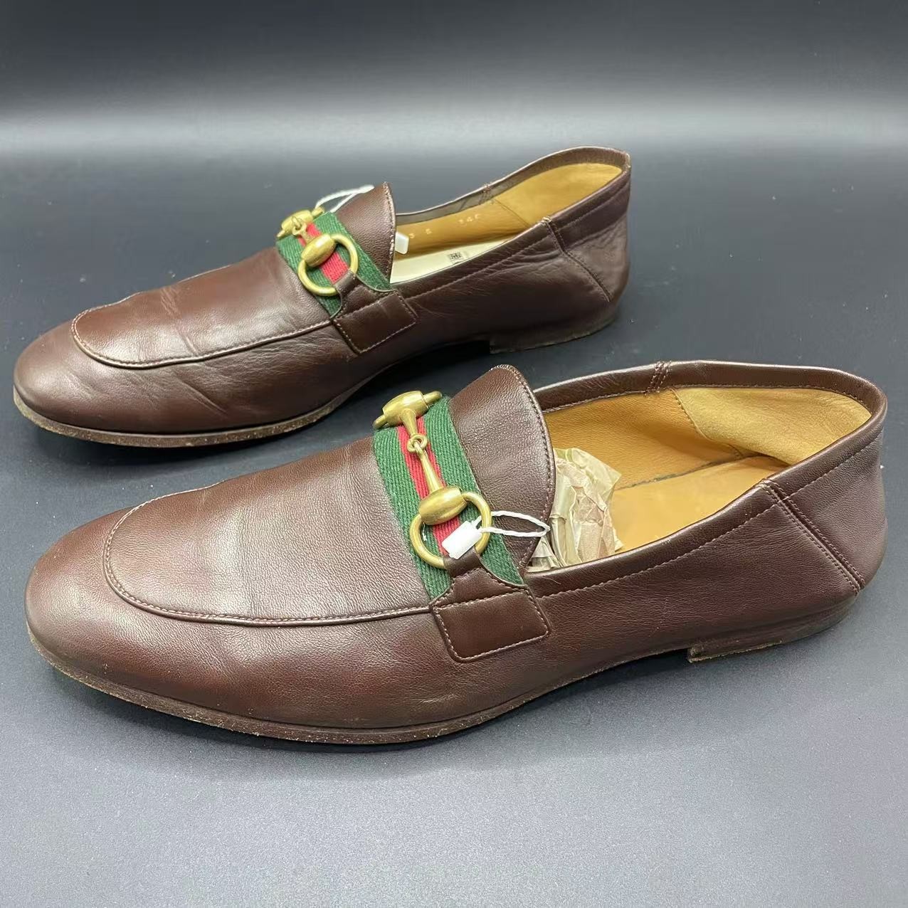 95新 GUCCI/古驰 【聚星福利】男舒适平底豆豆鞋鞋 39欧码 ca055t