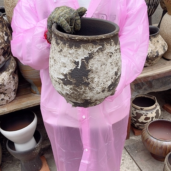 紫砂花盆高度23口径18