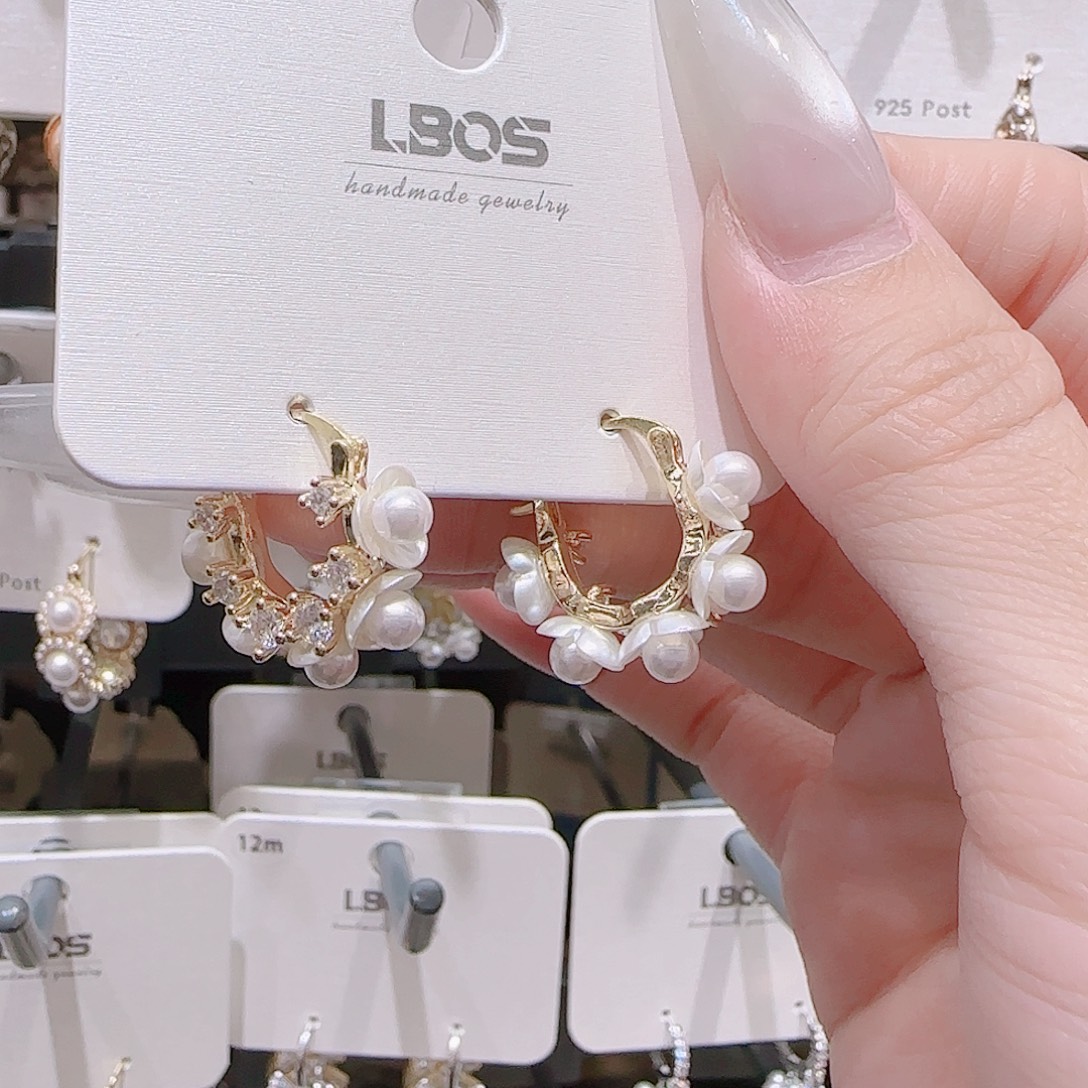 锆石铜合金925银耳环