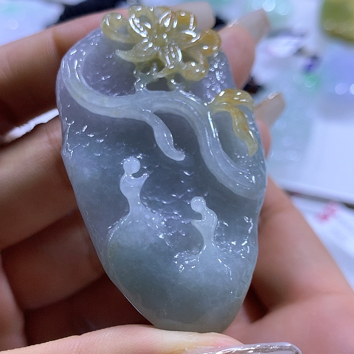 翡翠颈饰未镶嵌天然翡翠A货吊坠