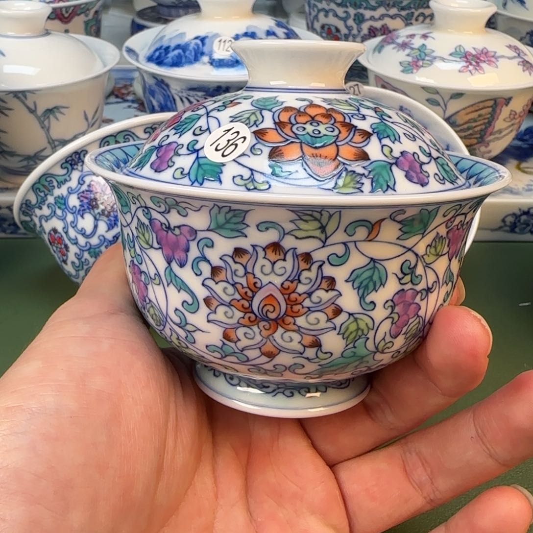 彦祖纯手工手绘茶具136