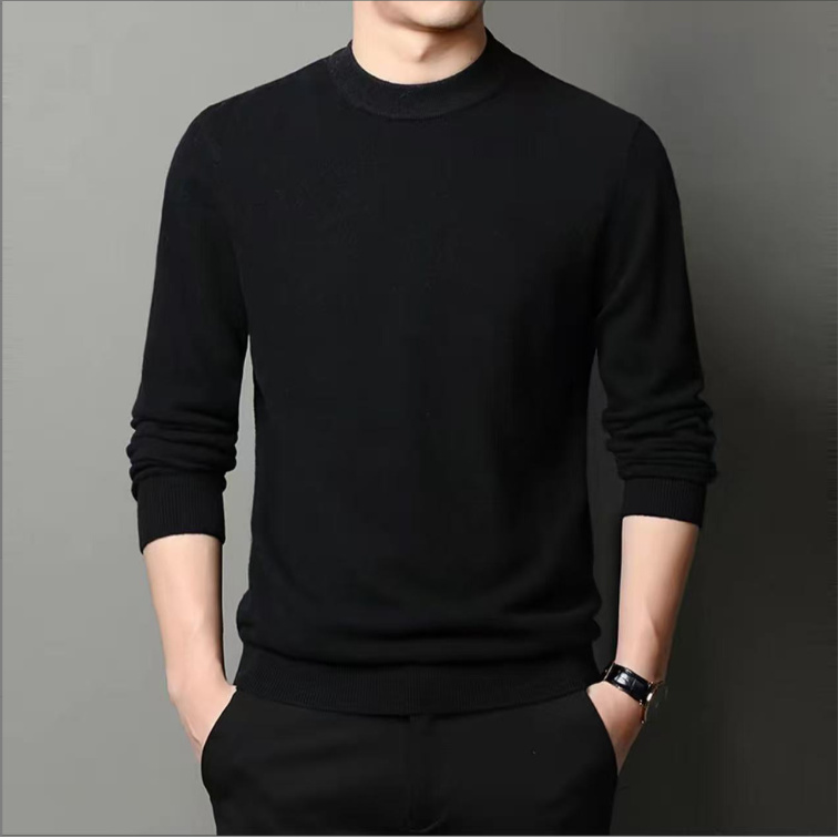 【男士圆领】秋冬新款羊毛圆领毛衣商务通勤加厚保暖百搭针织衫