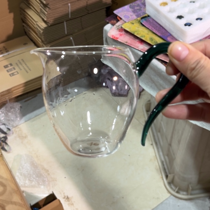 玻璃手工艺品忆然墨绿