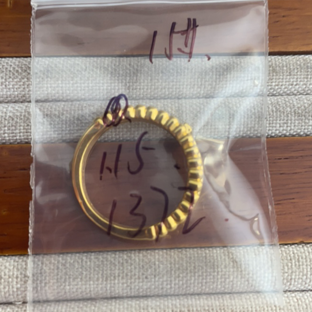 克重1.15 15号 十字戒指 足金999