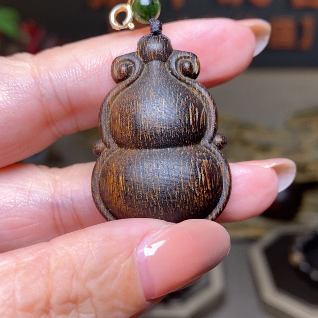 沉香木手串越南芽庄白棋楠玉化吊坠