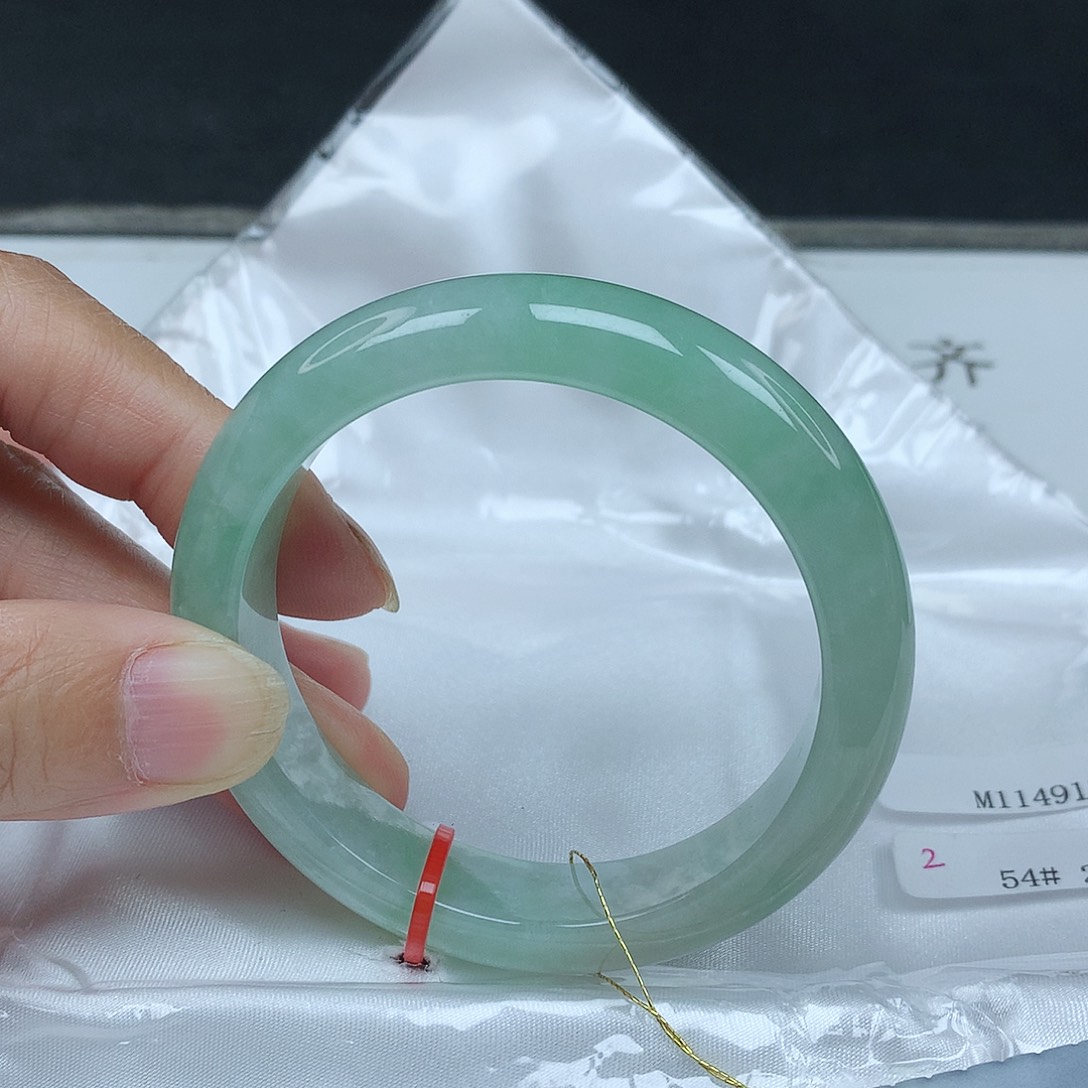 翡翠未镶嵌手镯54圈4917