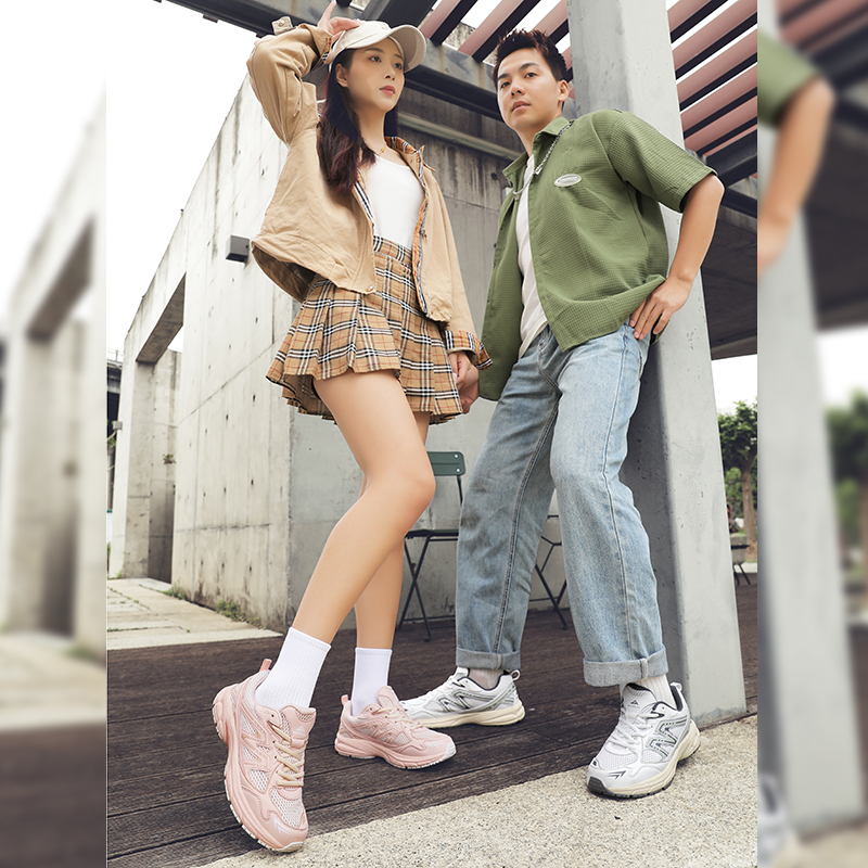 NEW BOLUNE/新百伦复古缓震耐磨防滑老爹鞋情侣透气休闲健步1224