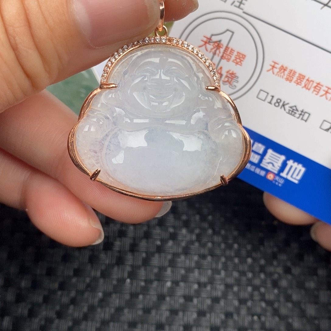 翡翠颈饰银S925镶嵌吊坠