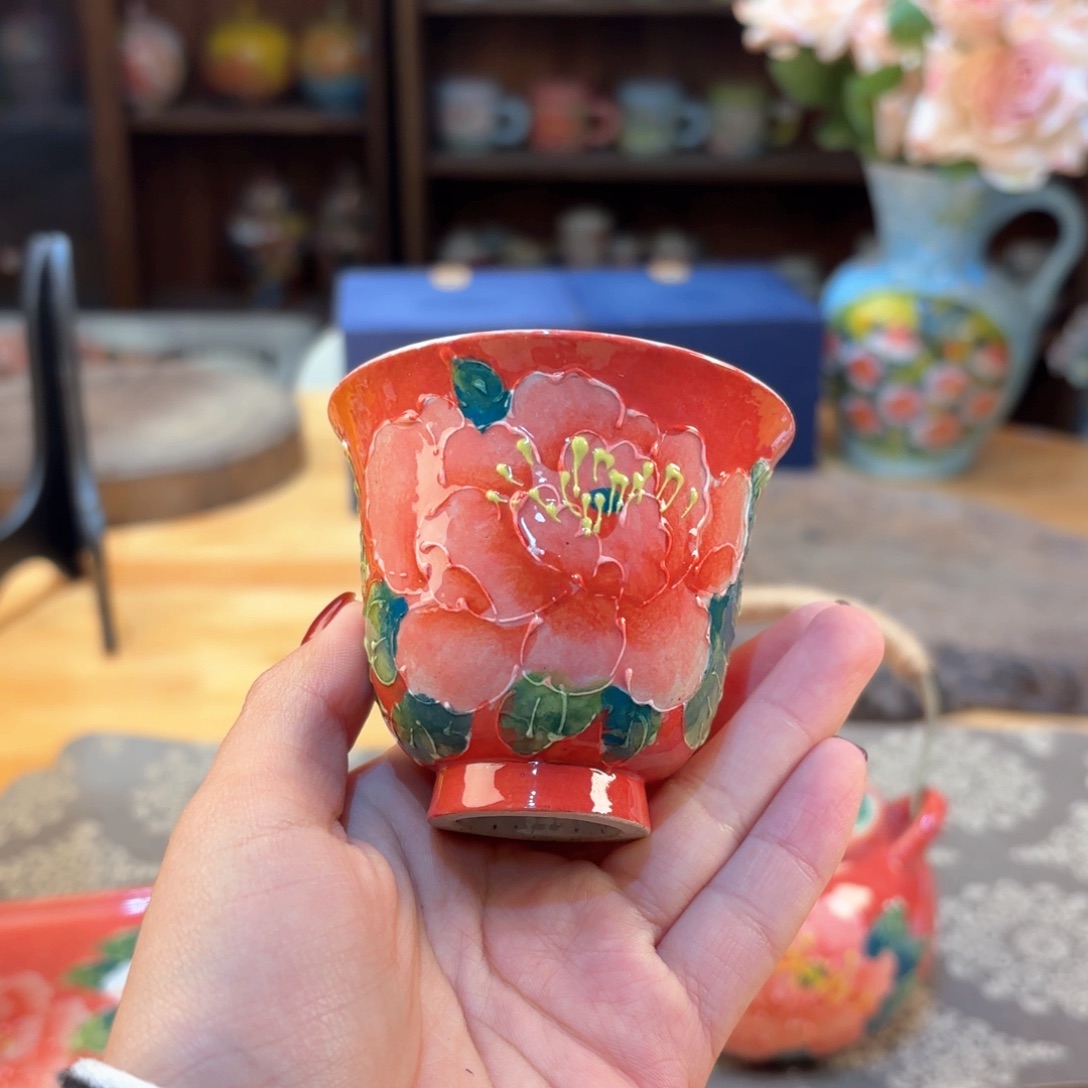 ❀****景德镇手绘高温釉下彩陶瓷茶具