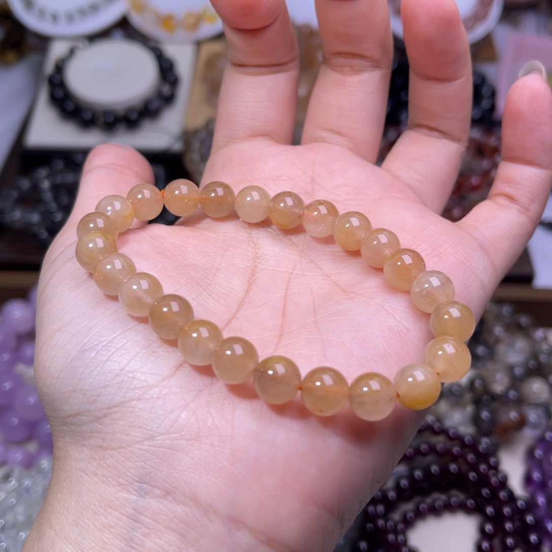 手串未镶嵌水晶黄兔毛