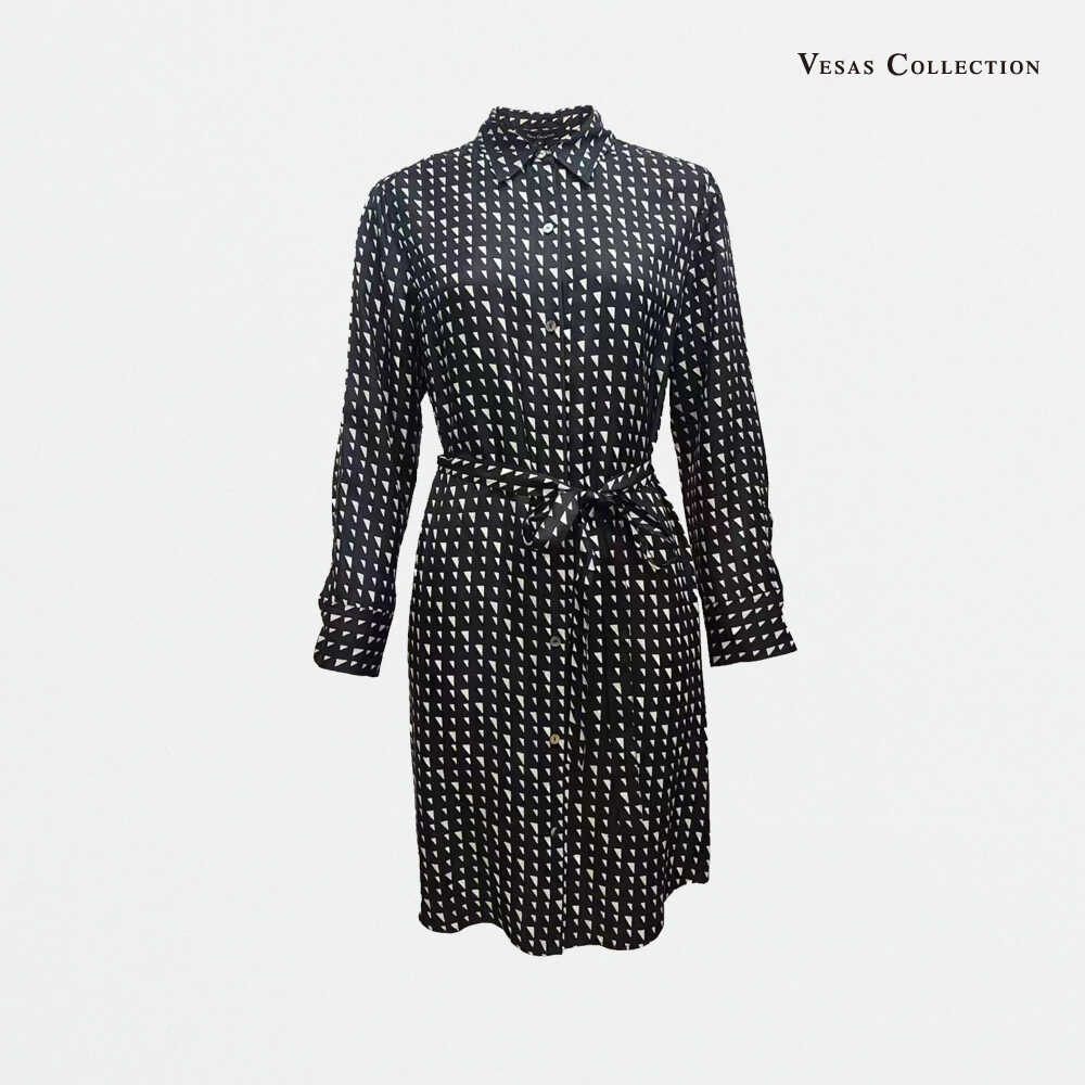 vesas collection D1337波普纹经典款衬衣连衣裙（可当长衬衣）