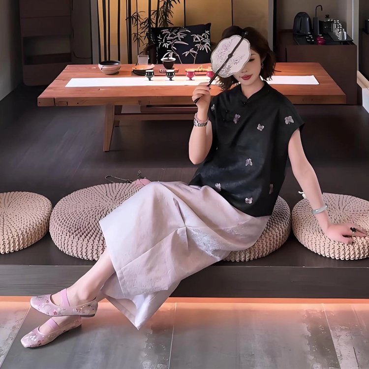 2025百搭龟裂纹盘口小衬衫百搭女款上衣