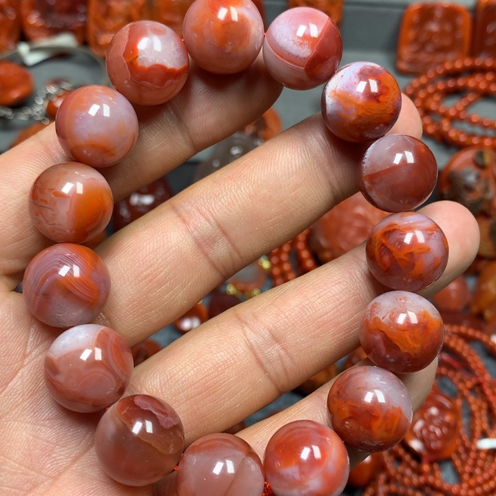 南红玛瑙手串未镶嵌15mm