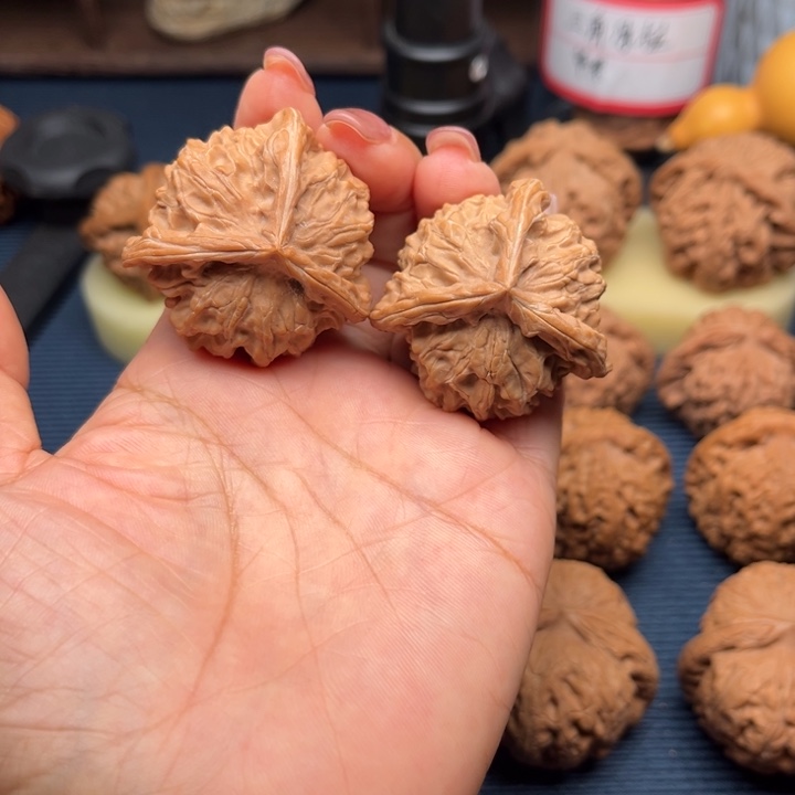 吊坠文玩核桃40全品盘山三棱