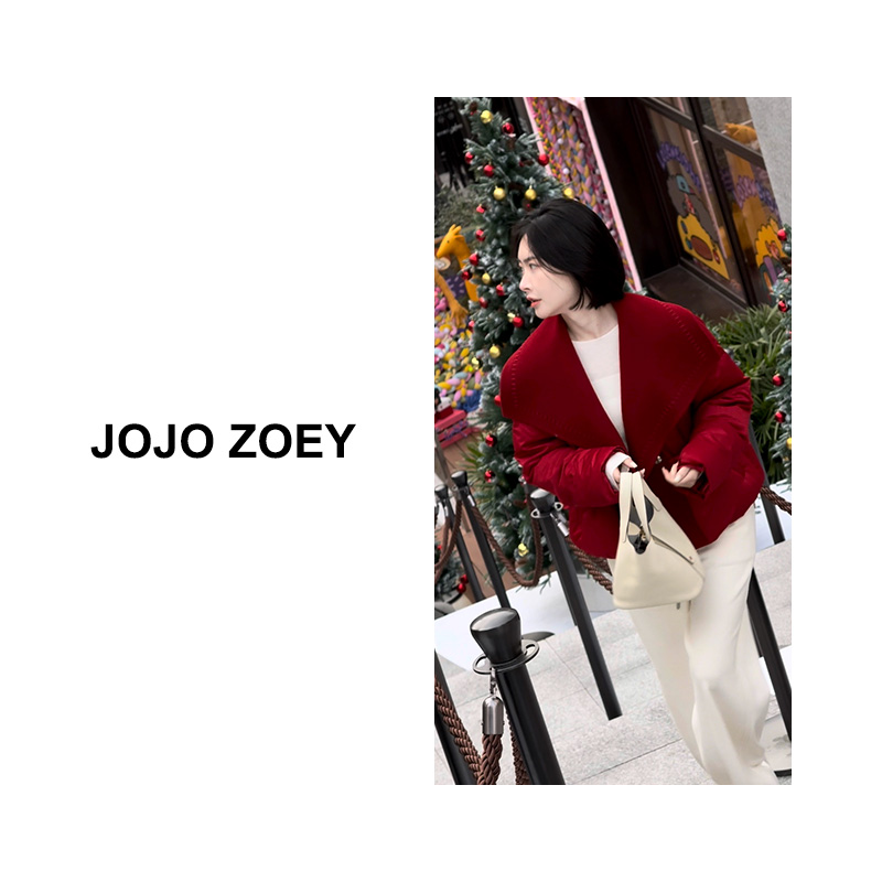 JOJO ZOEY【恩利千金】~高支绵羊毛90白鹅绒服收腰羽绒服yrf-5810
