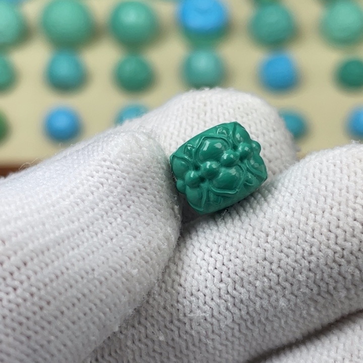 高瓷深绿色卡10.8莲花老型