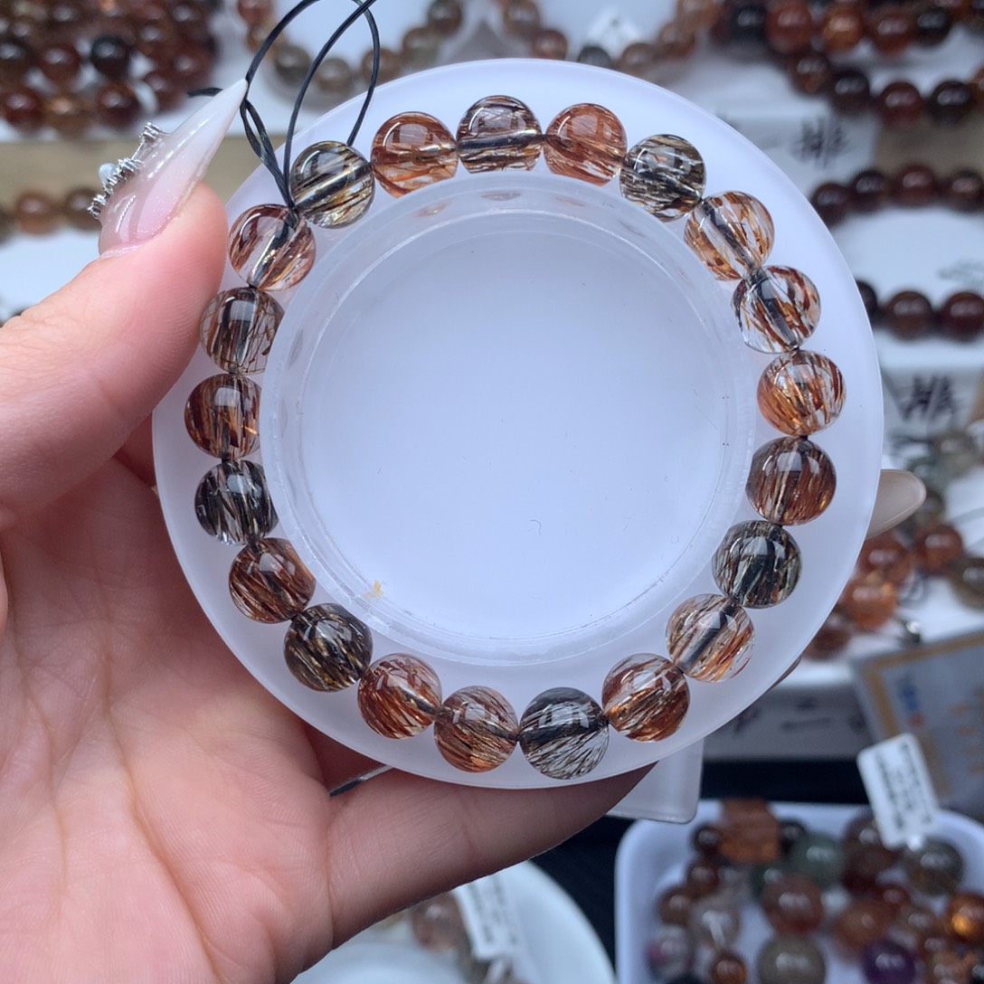 手串未镶嵌水晶黑金超七多样性发其一