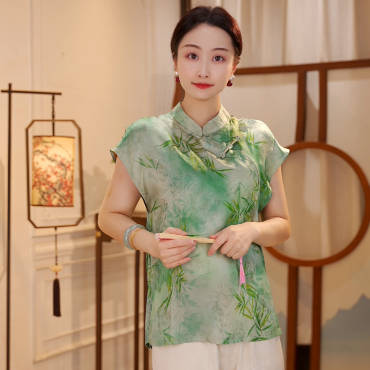 丝年.君子竹｜新中式国风时尚百搭重磅上衣小衫-5289