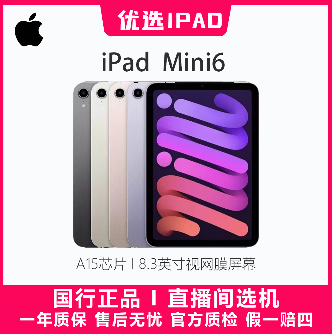95新 Apple/苹果 iPad mini6 A15芯片2021款国行正品原装平板电脑