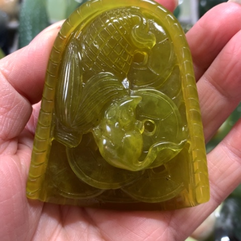 蛇纹石玉未镶嵌手把件