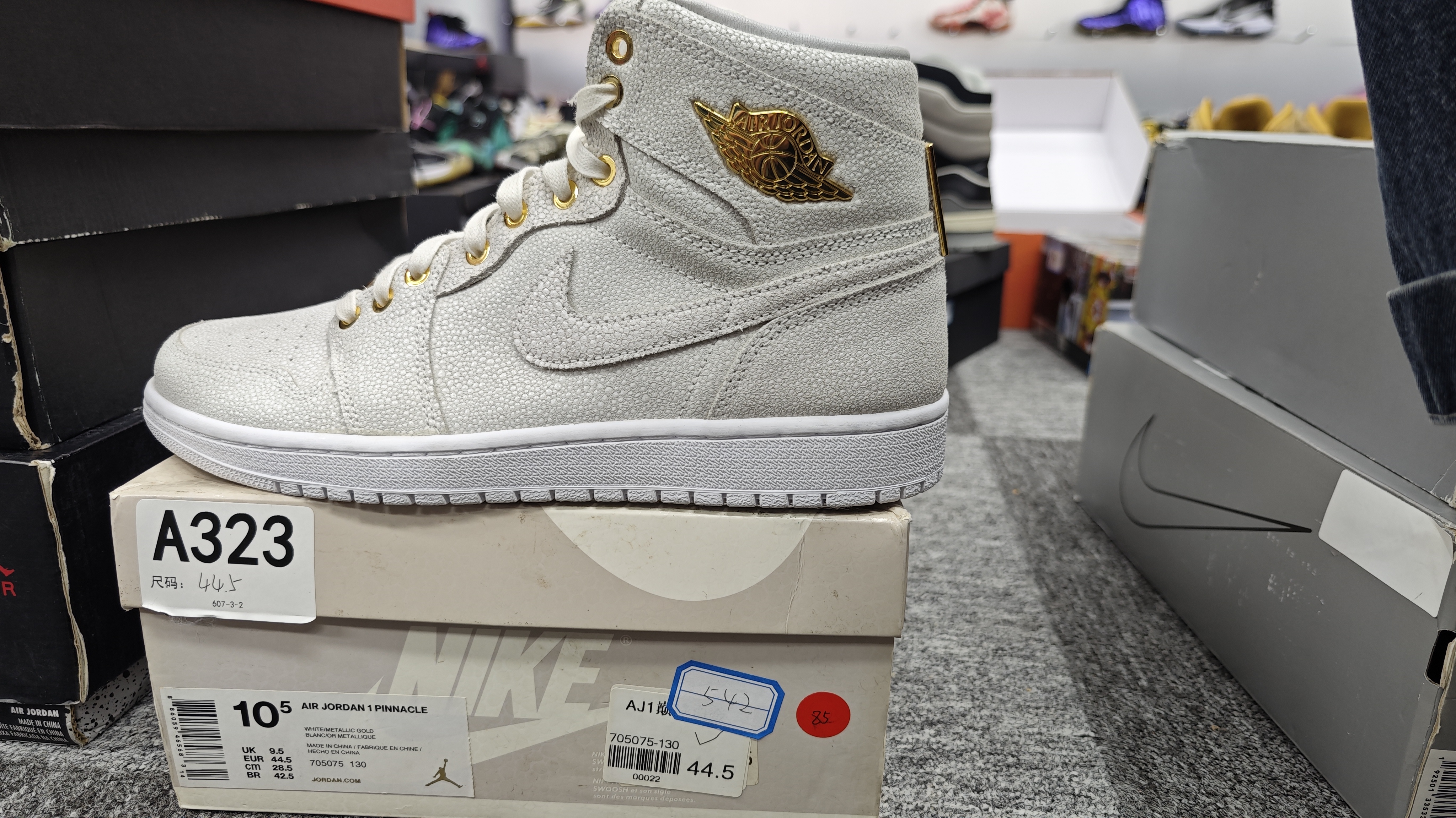 nike aj1巅峰白 44.5码 全新原盒 11.26 guai A323