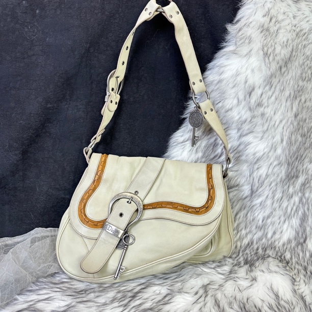 95新 DIOR/迪奥 高桥双钥匙马鞍单肩包