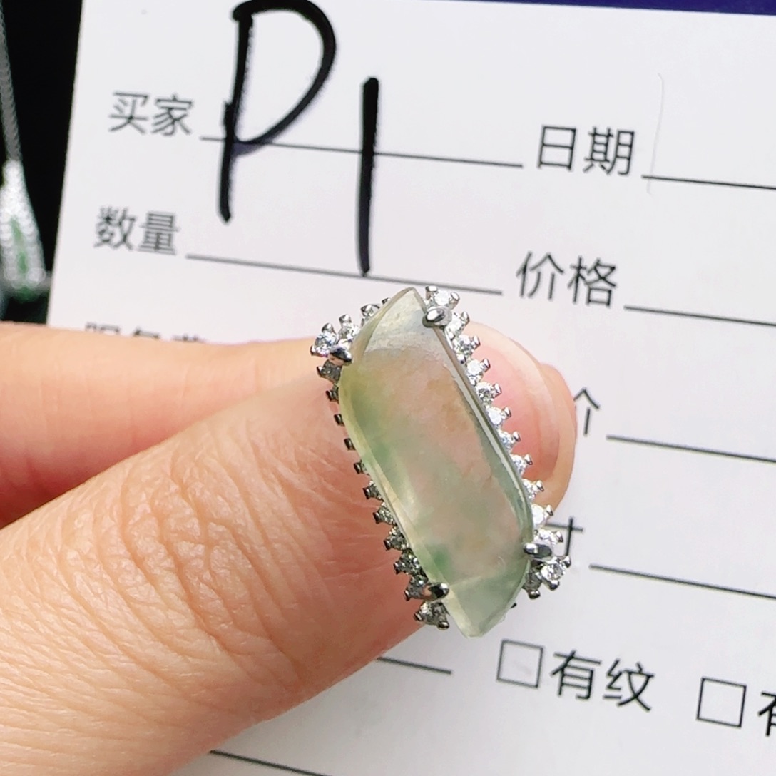 银S925镶嵌手链翡翠
