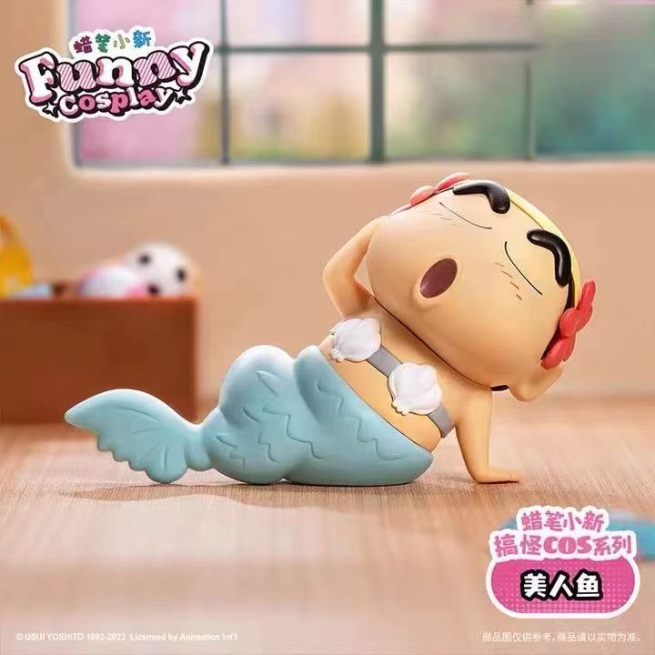 蜡笔小新搞怪COS系列盲盒角色扮演手办男友生日创意礼物桌面摆件