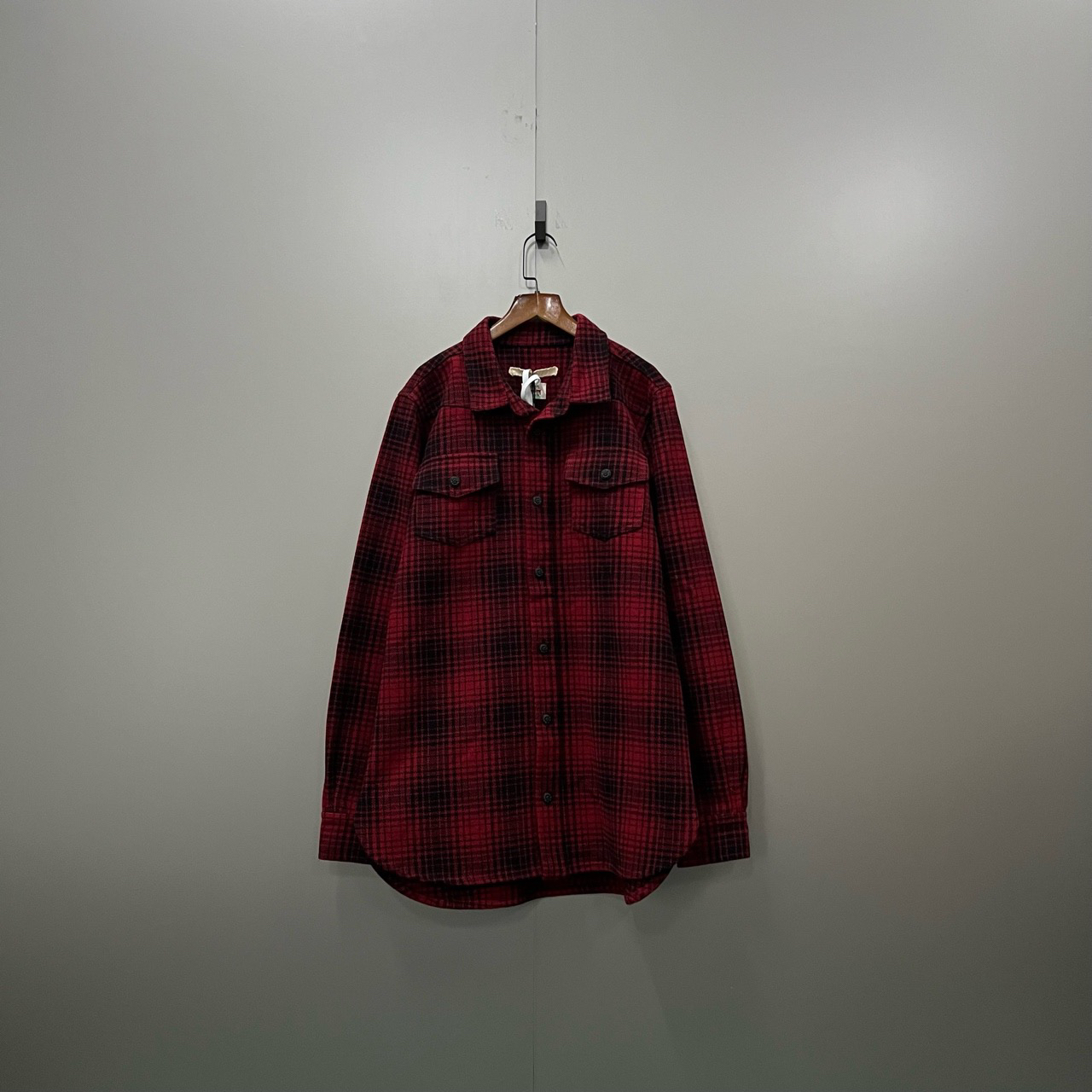 95新 OFF-WHITE （bb）206 格纹警戒线logo衬衫 S码/吊牌/bc002138