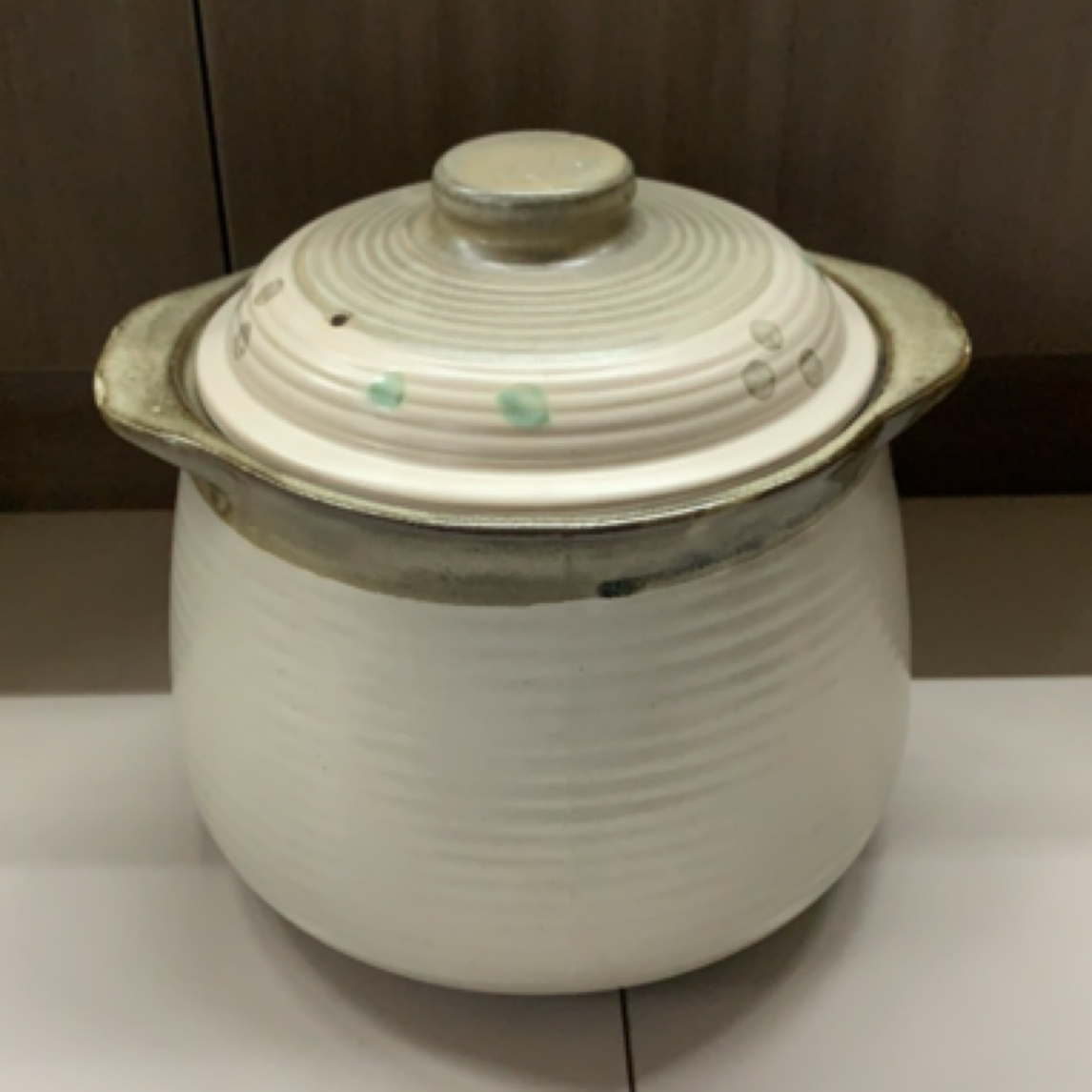 磁州窑国营五厂出口手绘窑变土砂锅口径 20.5，高18