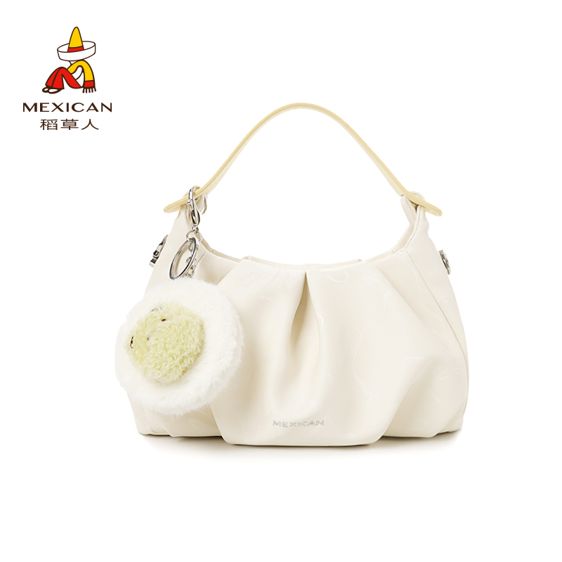 Mexican/稻草人2025夏季新款云朵包手袋轻奢风耐刮斜挎包小众测