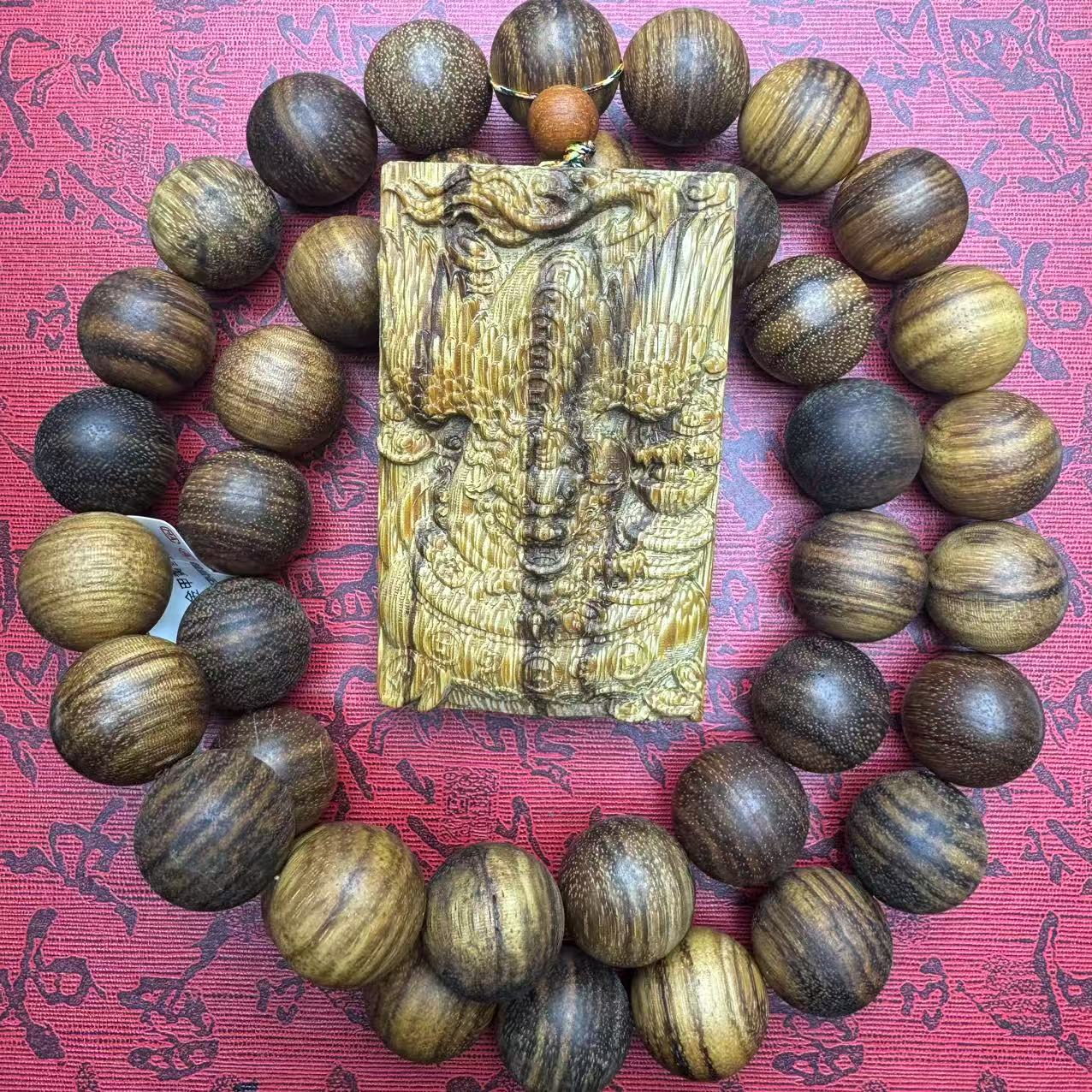 （开总文玩）天然沉香木串443