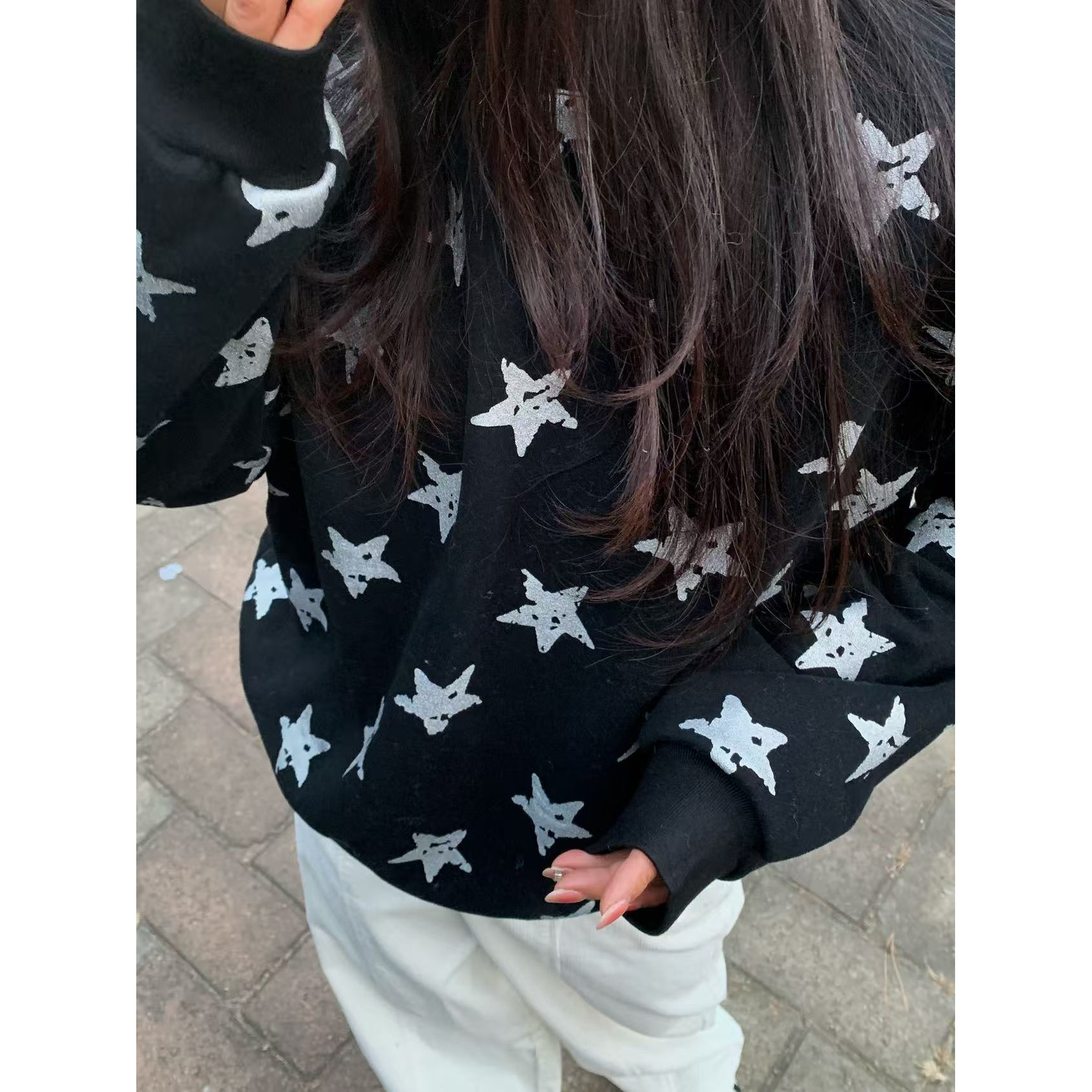 韩代.星星加绒卫衣L25112846