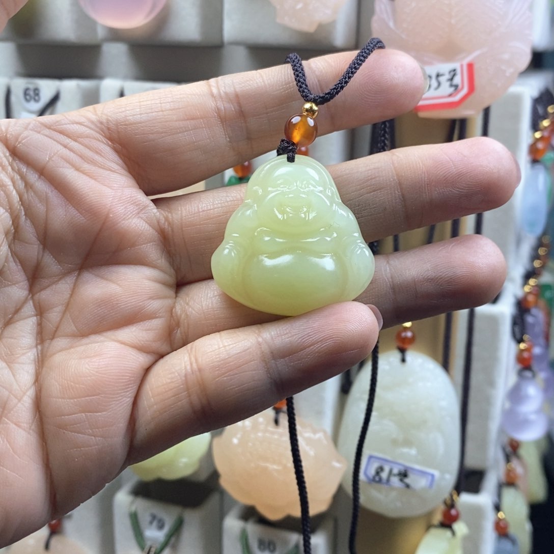 颈饰未镶嵌石英质玉（金丝玉）用****7